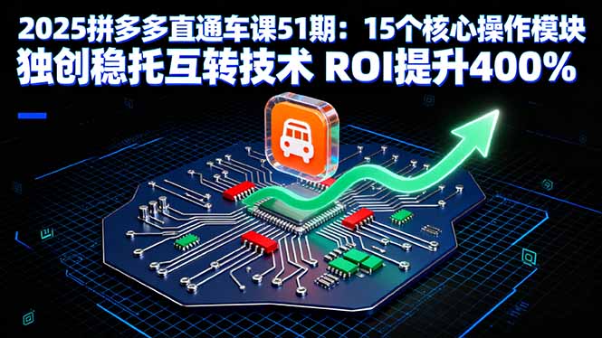 2025拼多多直通车课51期：15个核心操作模块 独创稳托互转技术 ROI提升400%（16020期）-好项目